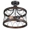 Cwi Lighting Amazon 3 Light Cage Semi Flush Mount With Gun Metal Finish 9966C16-3-242 - alternate 3